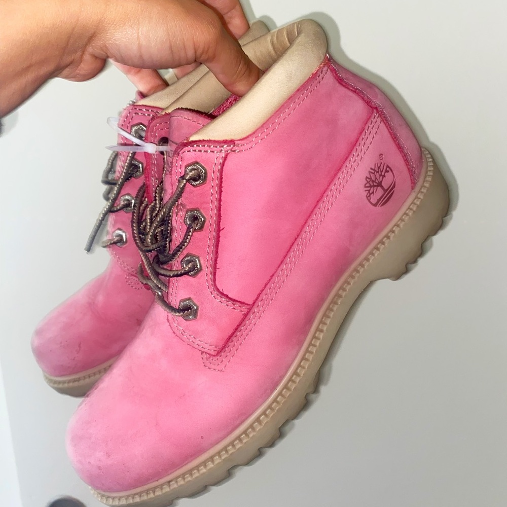 Timberland Pink Nubuck Boots